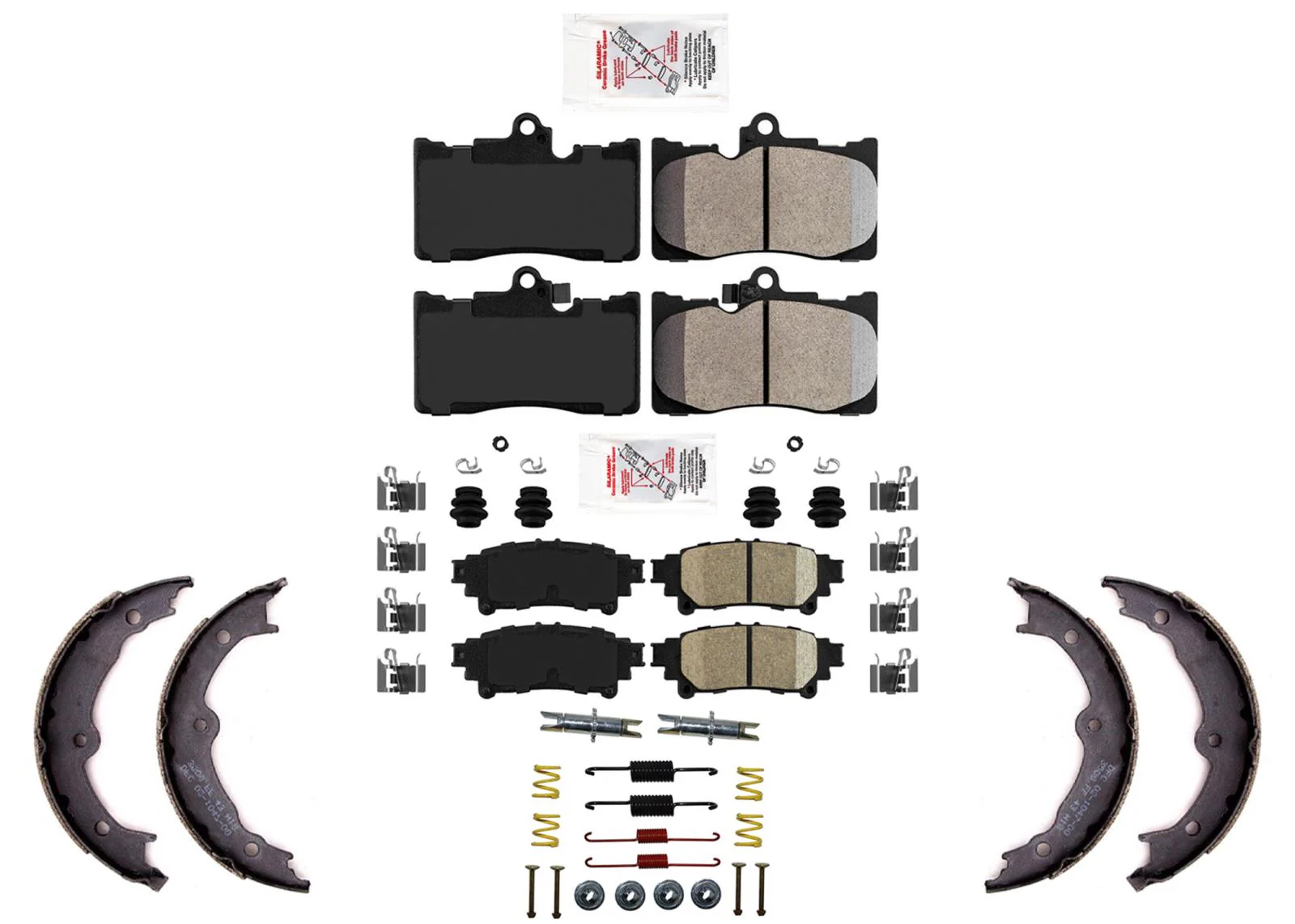 Front & Rear Disc Brake Pads Parking Shoes for Lexus IS350 2014 2016 2019 2020