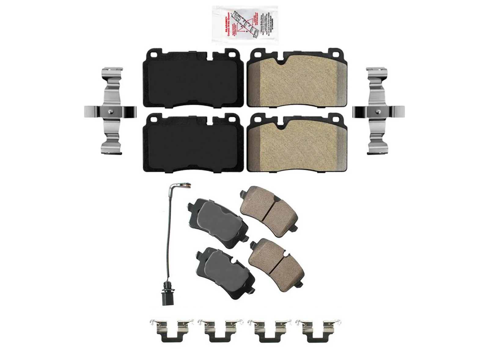 Front & Rear Disc Brake Pads Set For Porsche Macan 2015-2020 w/ 345MM Rotors