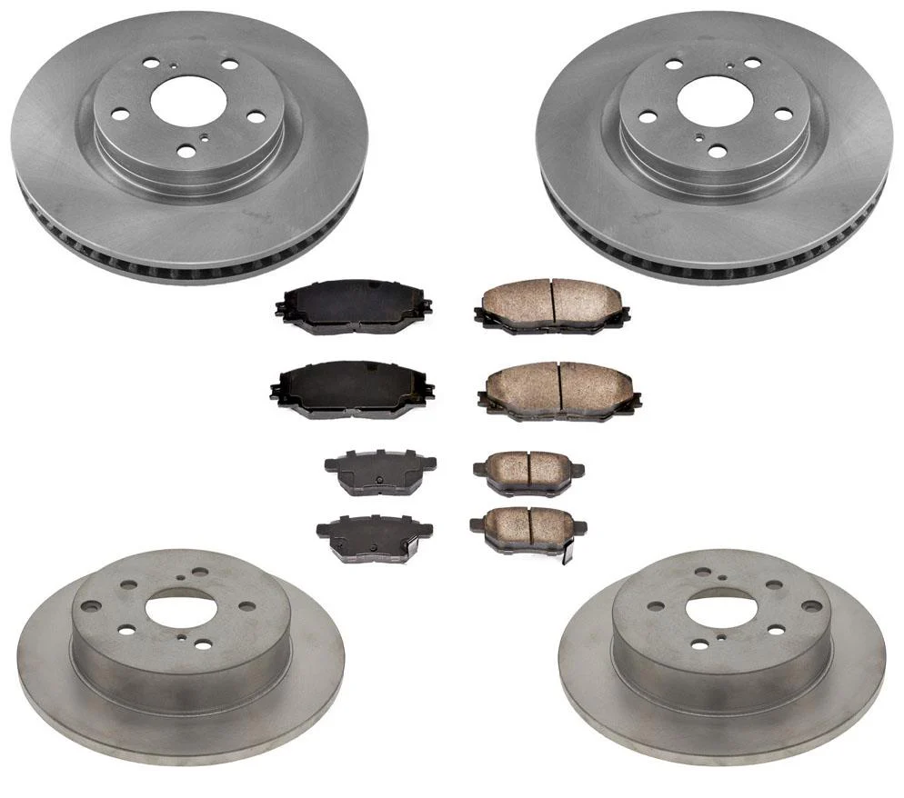Front Rear Disc Brake Rotors and Ceramic Brake Pads for Toyota Mirai 16-18