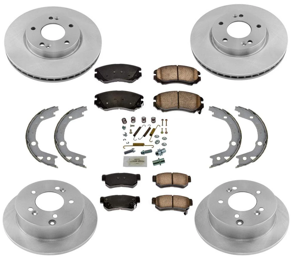 Front & Rear Disc Brake Rotors and Ceramic Pads for Kia Optima 2.4L 4 Cyl. 07-10