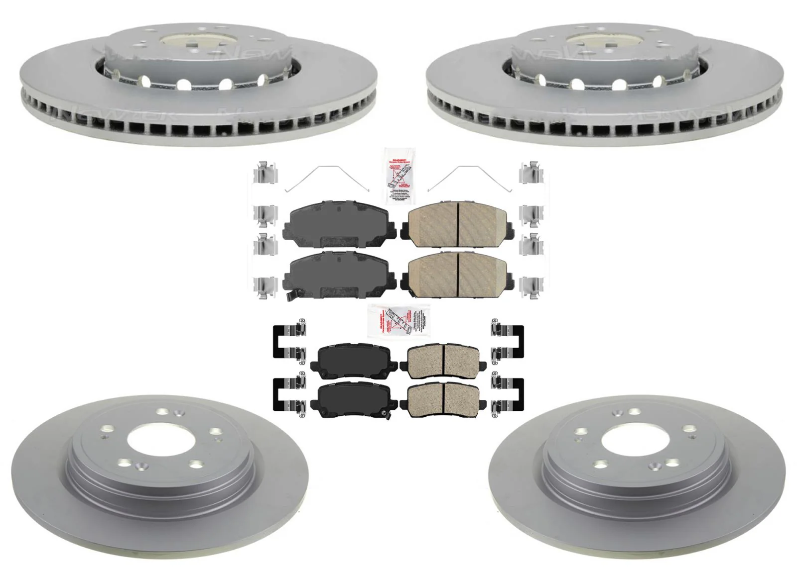 Front & Rear Disc Brake Rotors Brake Pads for Acura RLX 2014 2015 2019 2020
