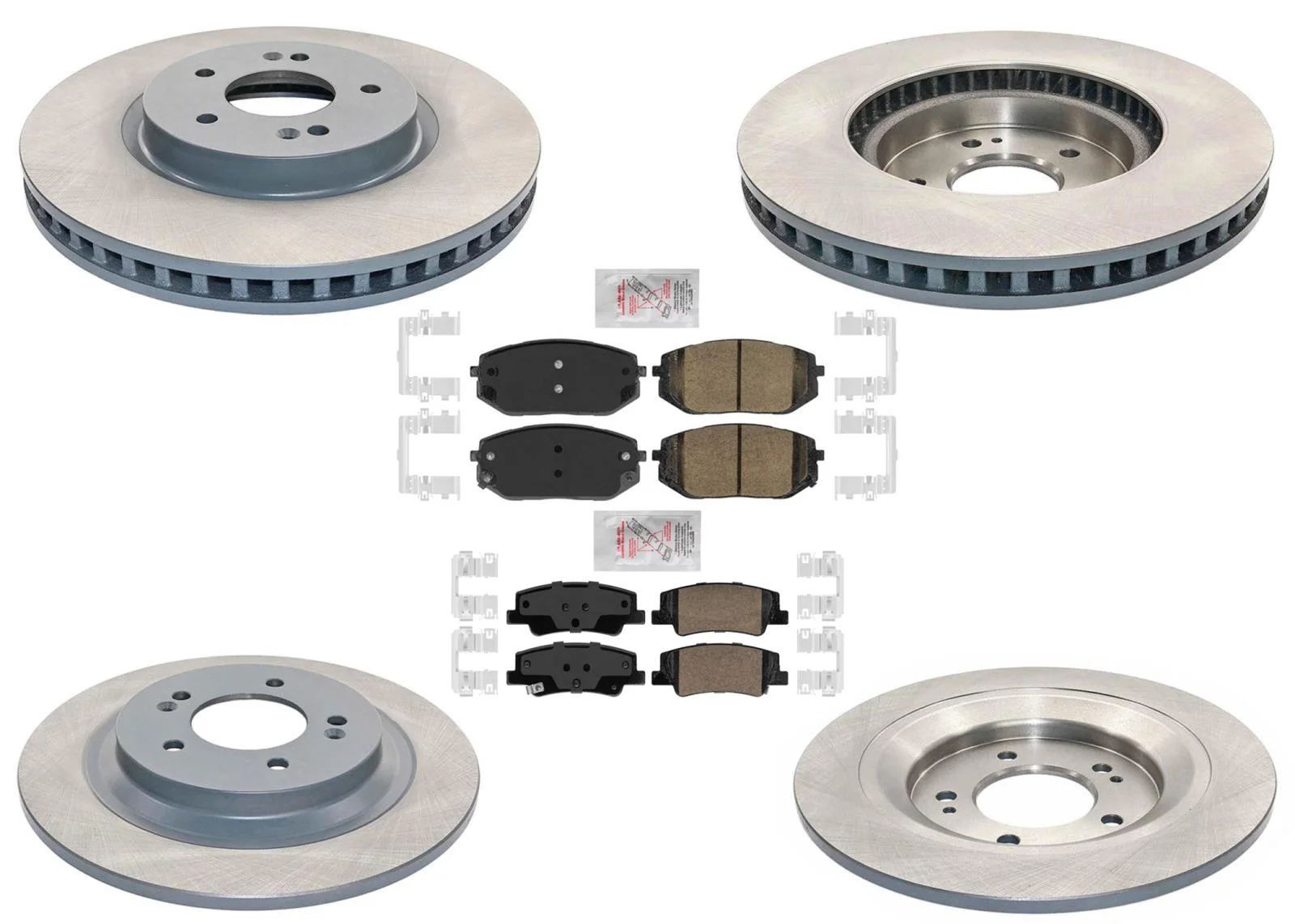 Front Rear Disc Brake Rotors & Disc Brake Pads For Hyundai Tucson 2022 2023 2024