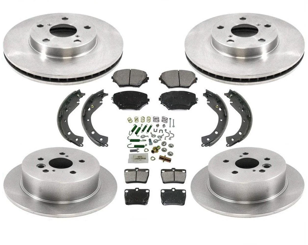Front & Rear Disc Brake Rotors & Brakes Pads 8pc for Toyota Rav 4 LE 04-05