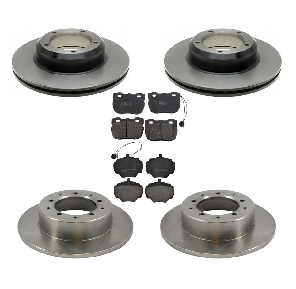 Front Rear Disc Brake Rotors w Brake Pads for Land Rover Range Rover 1990-1995 - Image 2