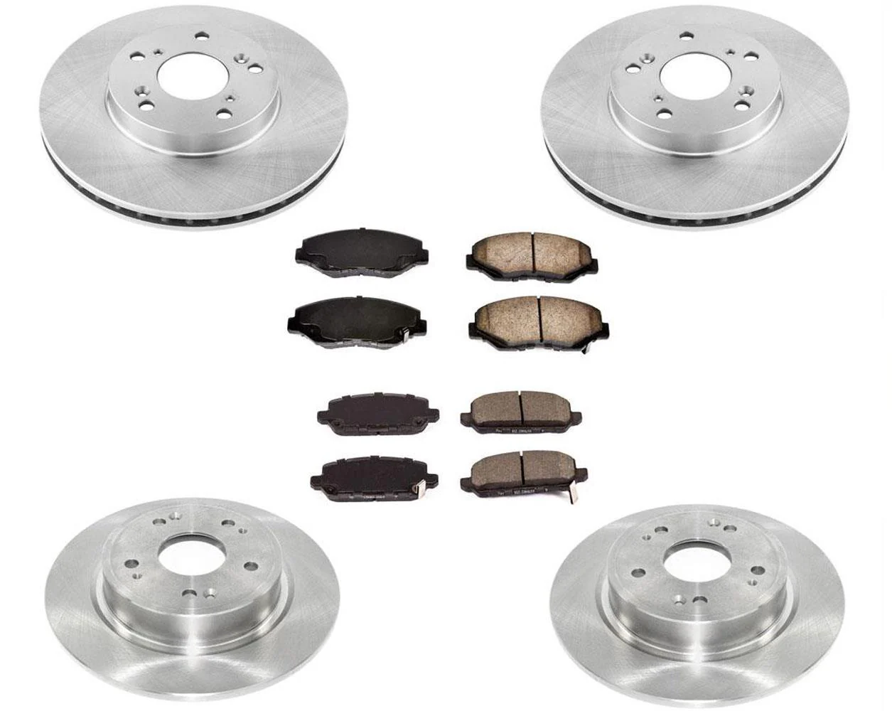 Front Rear Coated Disc Rotors Ceramic Brake Pads for Honda CRZ CR-Z 6pc Kit 2016