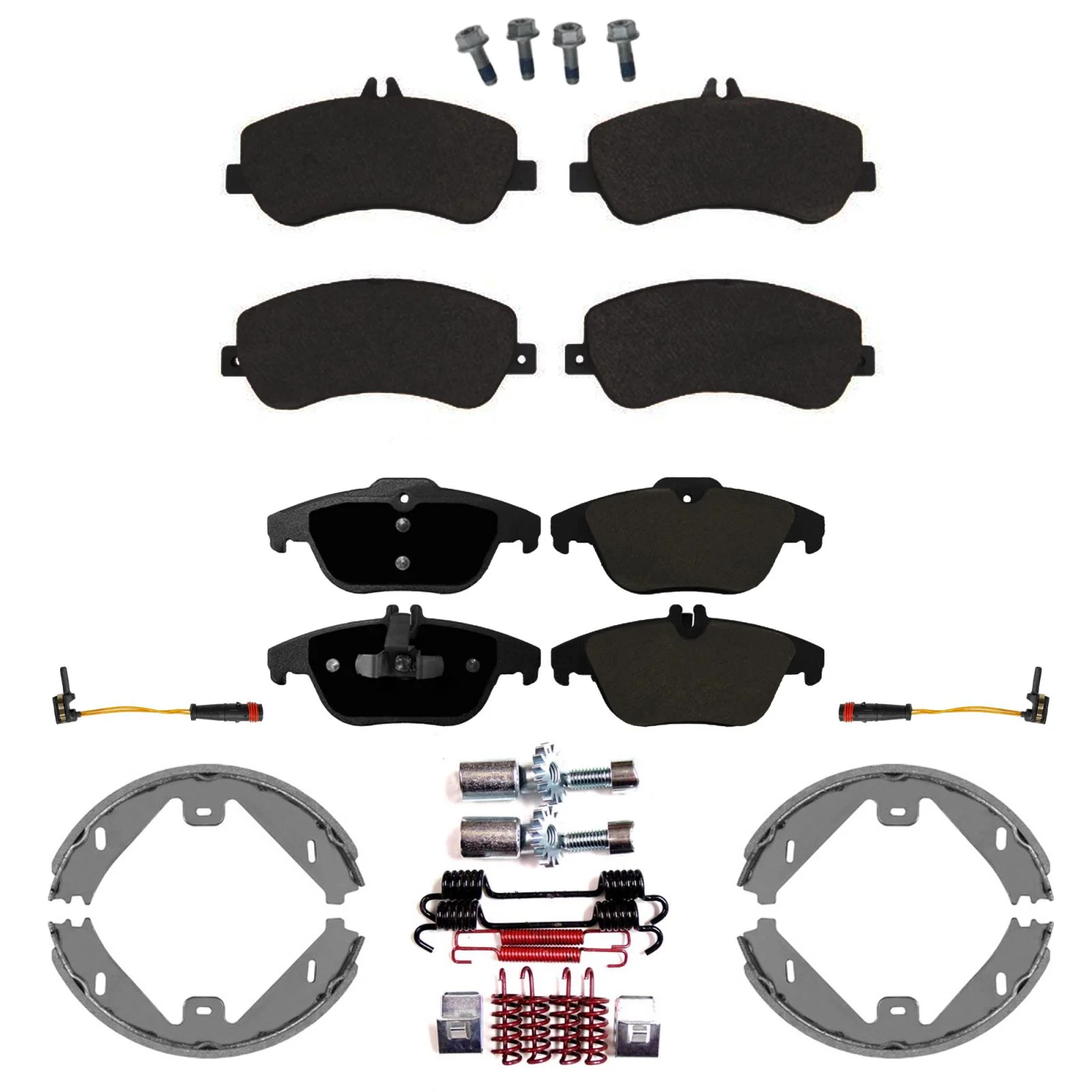 Front & Rear EPS R90 Certified Brake Pads & Brake Shoes For GLK350 2010-2015