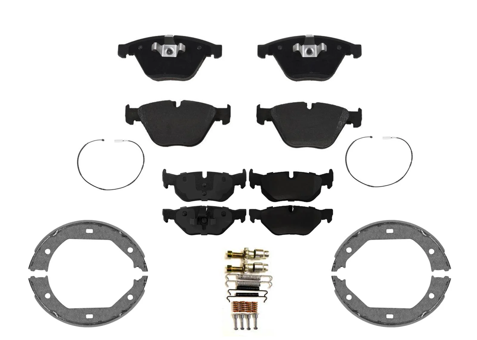 Front & Rear EPS R90 Certified Brake Pads & Shoes For BMW X1 xDrive28i 12-15