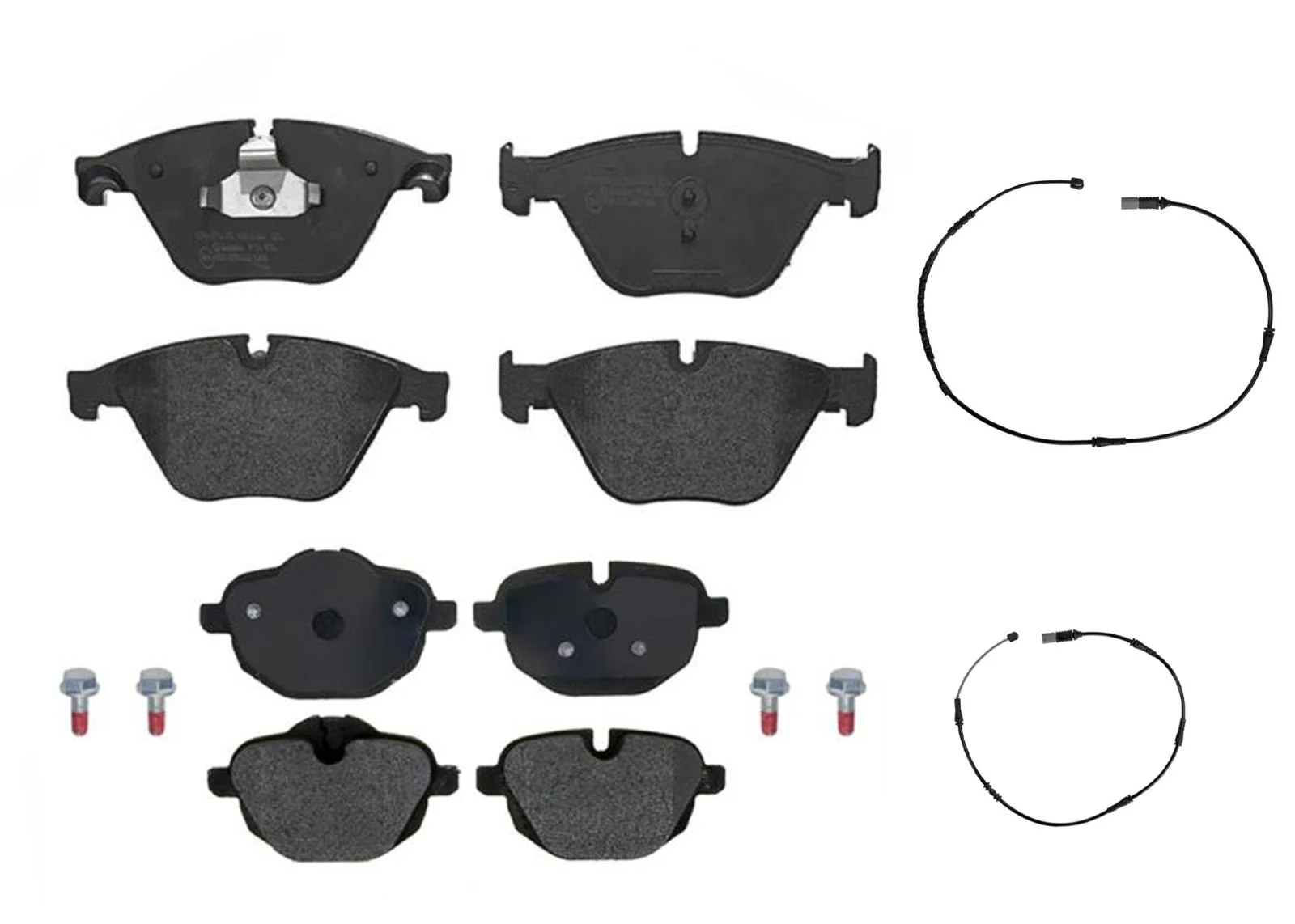 Front & Rear EPS R90 Certified Brake Pads & Wear Sensors For BMW 535i 2011-2016