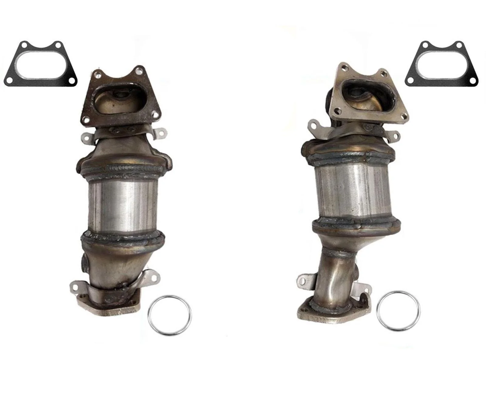 Front & Rear Manifold Catalytic Converter W Gaskets fits Honda Accord 3.0L 03-07