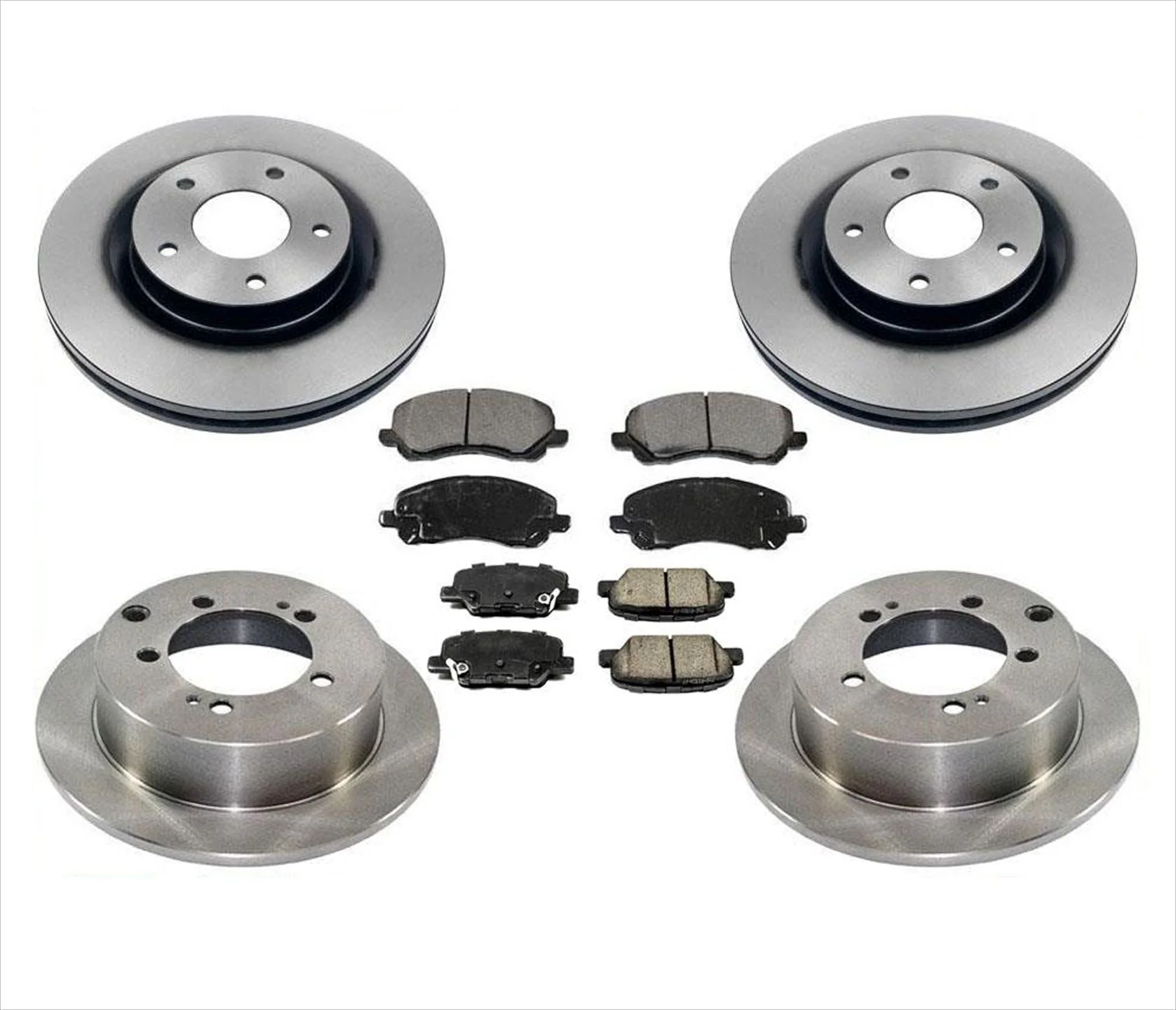 Front Rear Rotors & Brake Pads For Mitsubishi Outlander All Wheel Drive 2013-15
