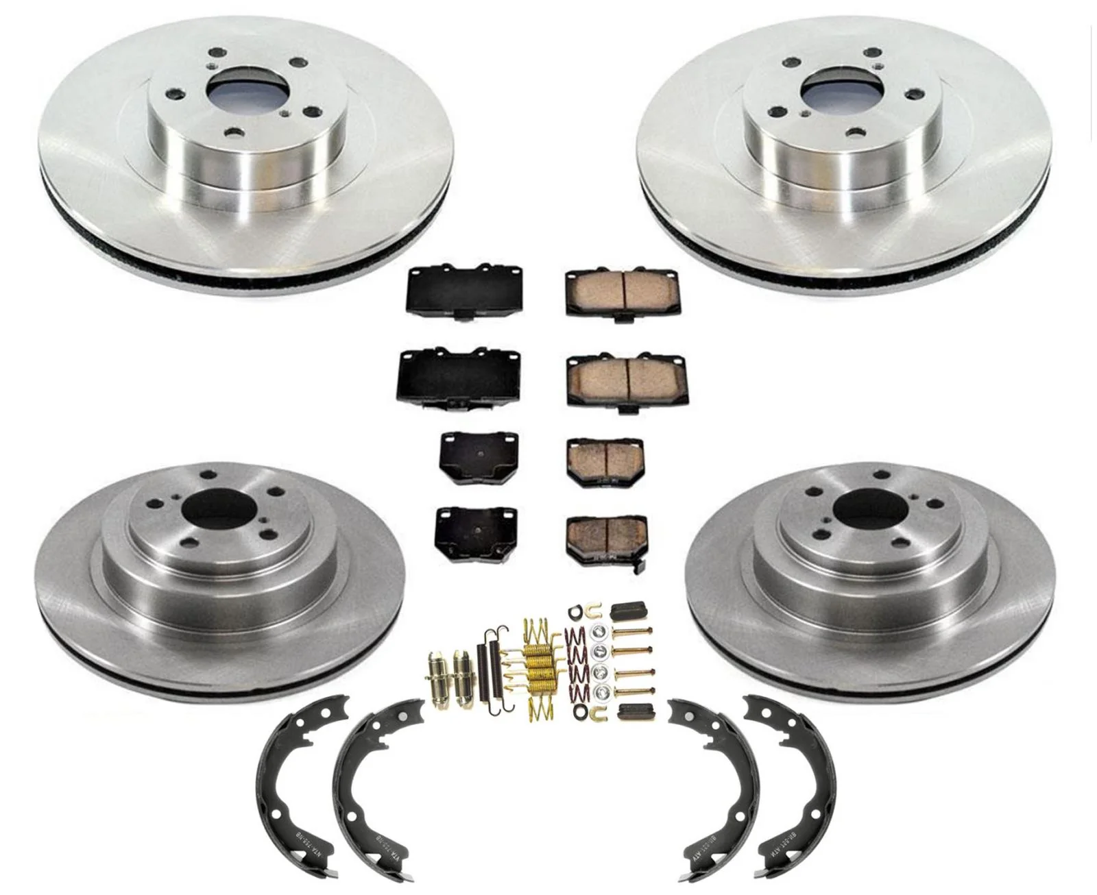 Front Rear Rotors & Brake Pads fits for Subaru Impreza WRX 2.5L Turbo 06-07 8Pc