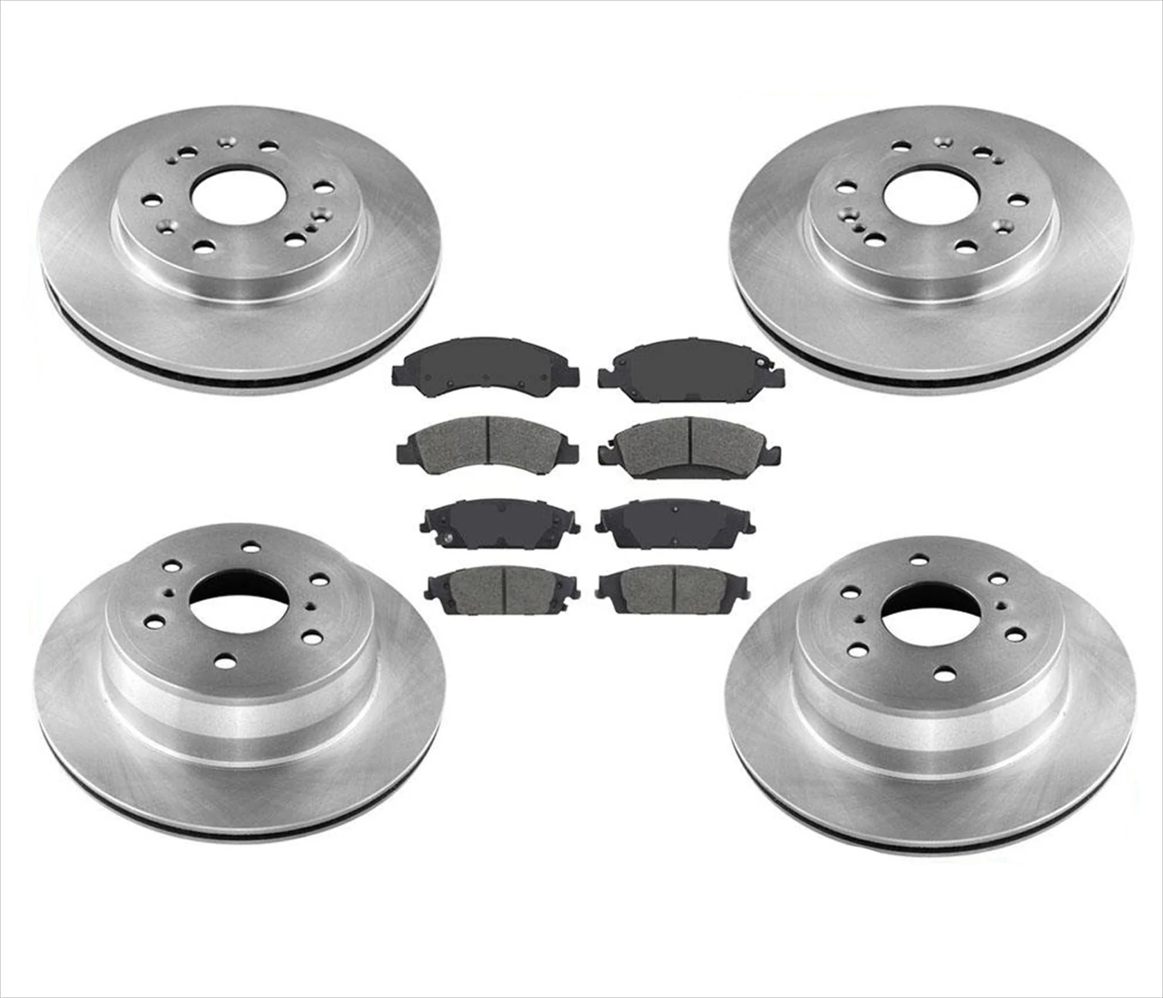 Front Rear Rotors & Brake Pads for Chevrolet Tahoe Yukon 2015-2020