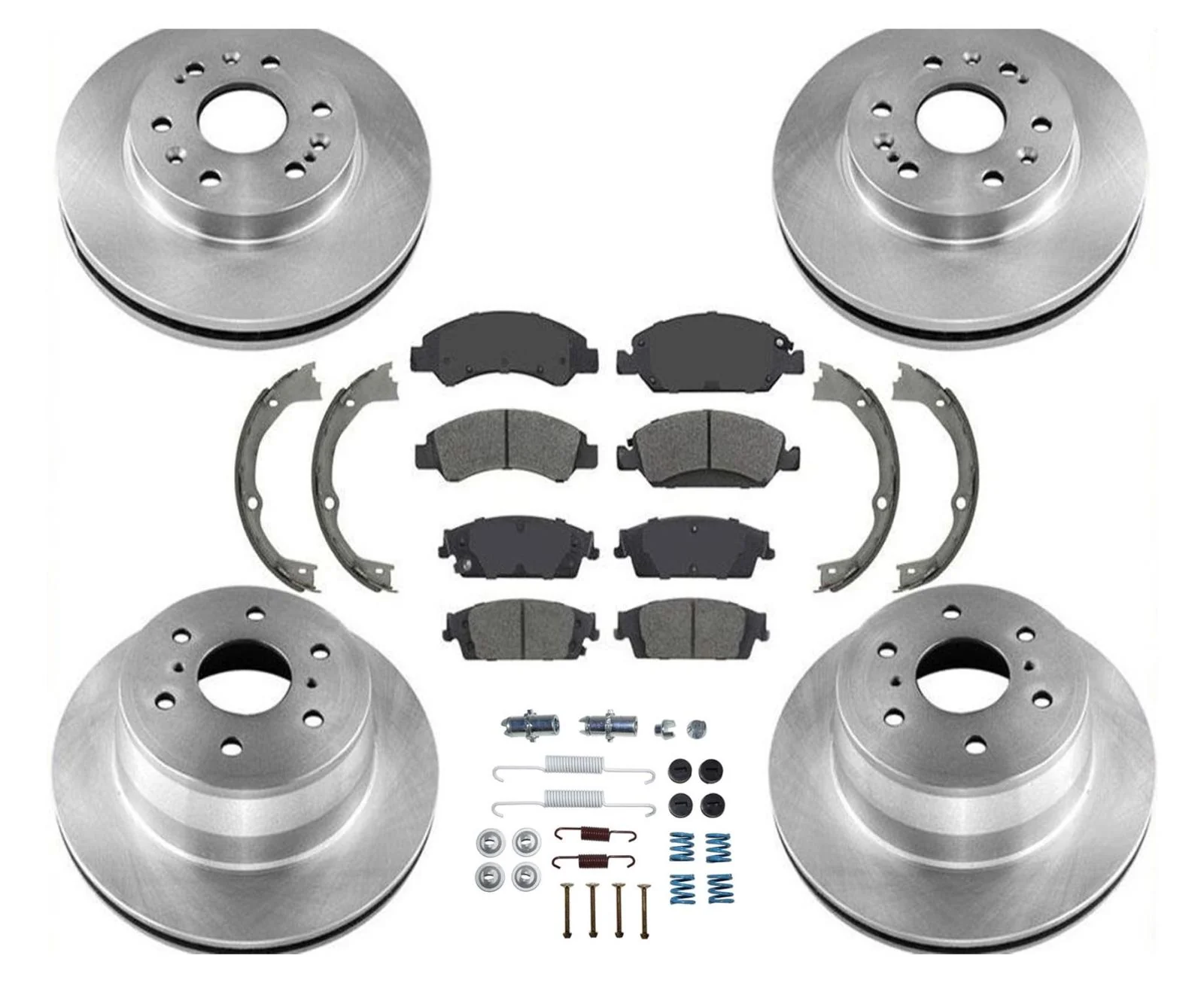 Front Rear Disc Brake Rotors Brake Pads Shoes for Chevrolet Tahoe 2015 2018 2020
