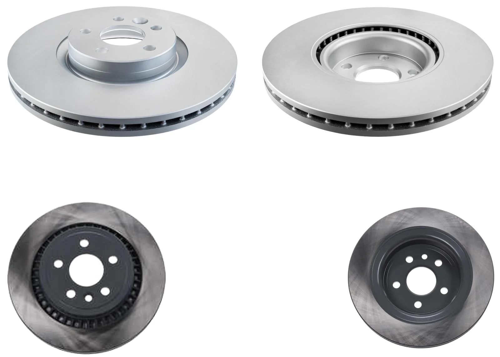 Front & Rear Rotors & EPS Brake Pads For XC60 16-17 W/ Single Piston Caliper - Image 3