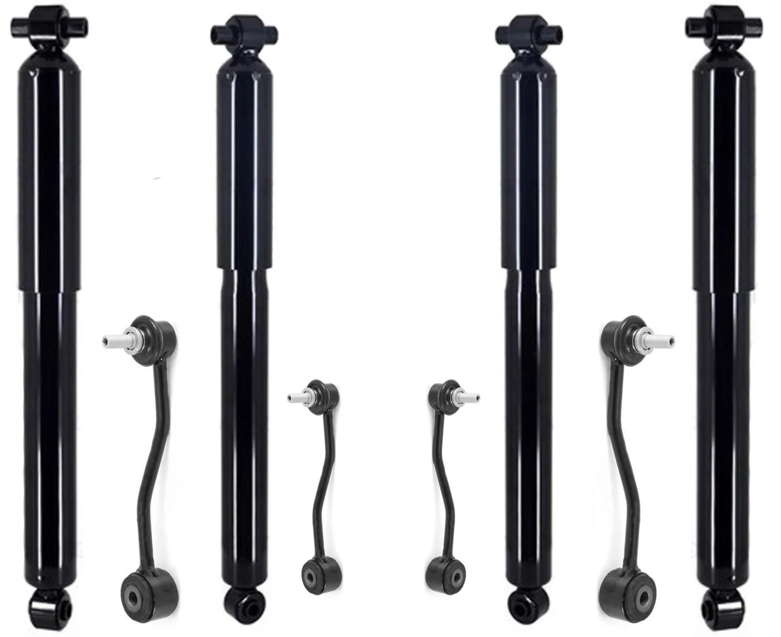 Front & Rear Shocks Absorber Front & Rear Links For Jeep Wrangler 2.0L 2018-2025