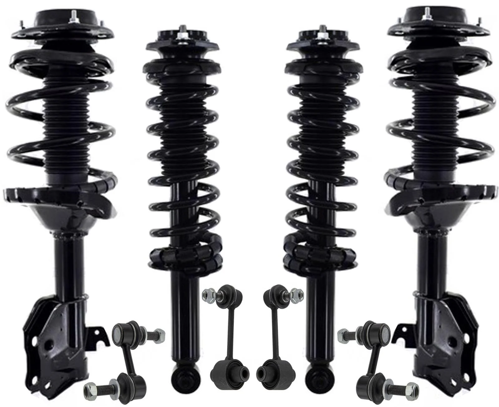 Front & Rear Struts W/ Coil Spring & Links For Subaru Forester 2.5L 2017