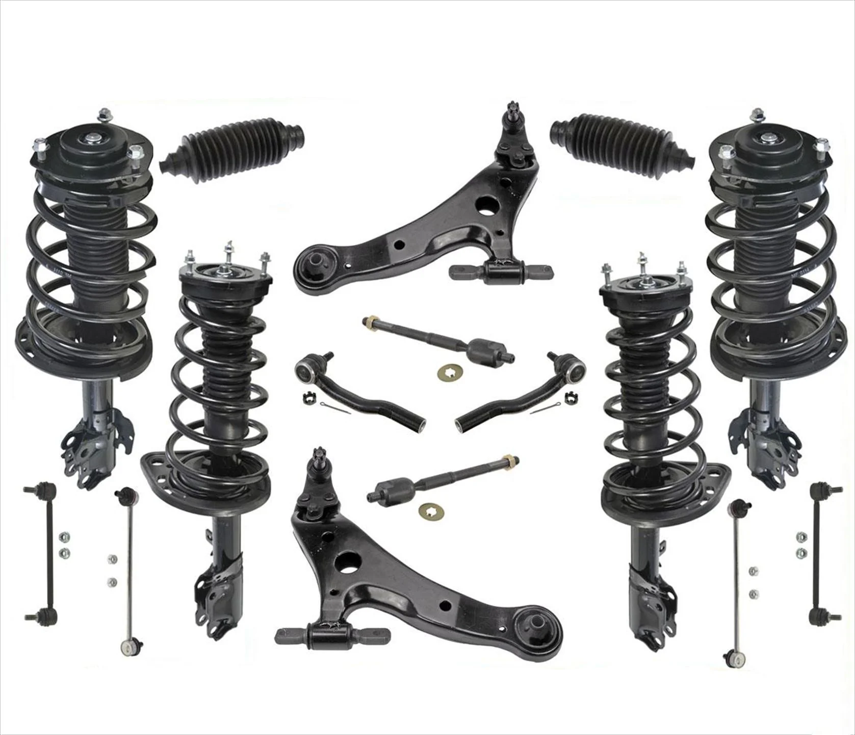 Front & Rear Struts w/ Control Arms Tie Rods + Links 18PCs for Toyota Camry 3.5L