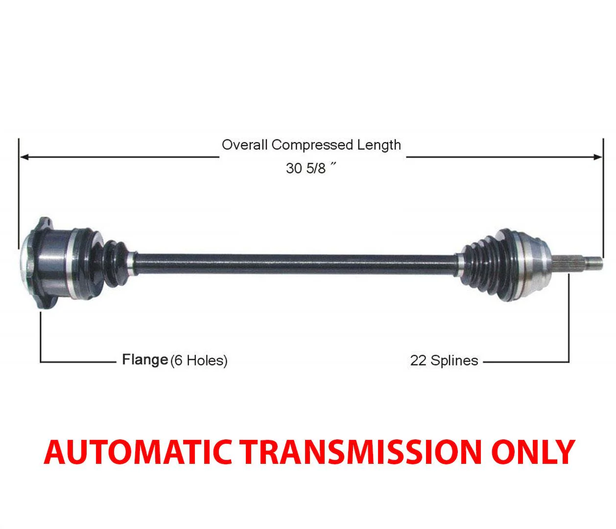 Front Right CV Axle Shaft Fits 95-02 Volkwagen Cabrio W/ Automatic Transmission