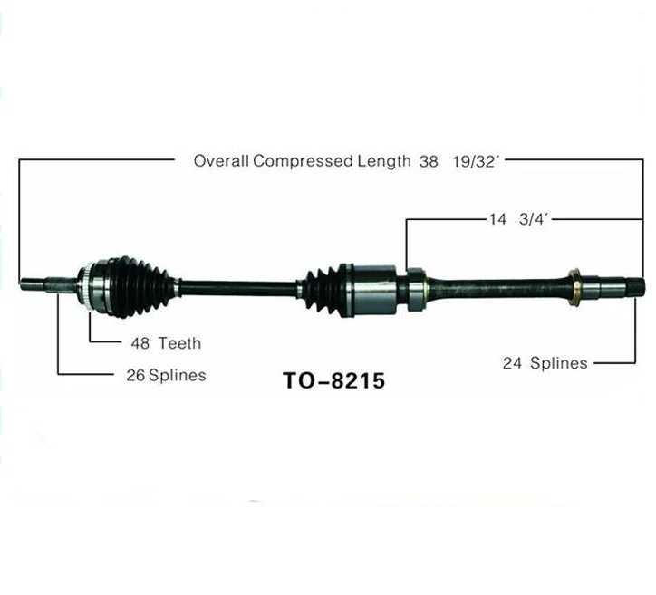 Front Right CV Drive Axle Shaft Complete Assembly Camry 2.4L Hybrid CVT