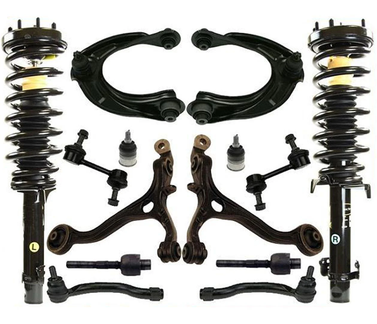 Front Spring Struts Control Arms Tie Rods Ball Joints For Accord 2.4L 14Pc