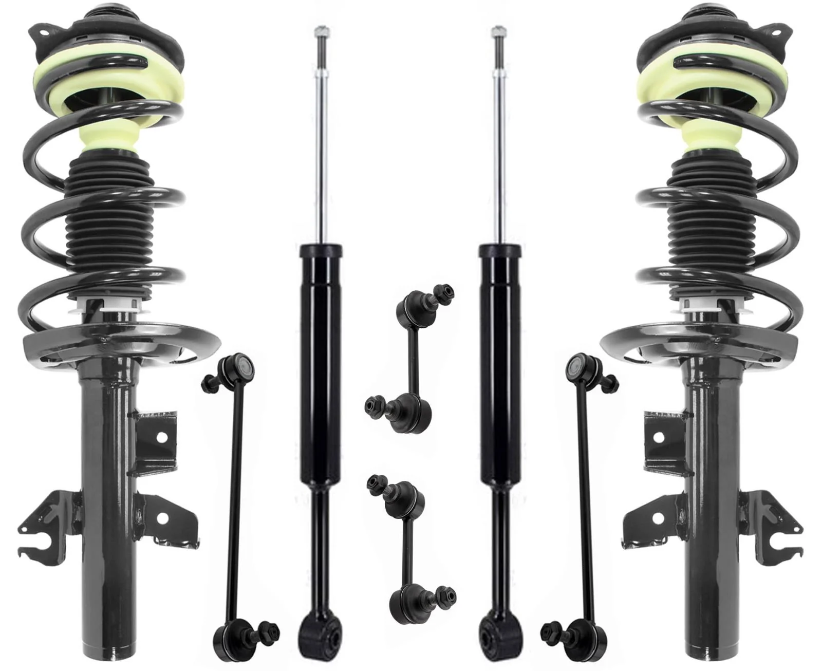 Front Strut Rear Shocks & Links For Chrysler 200 Front Wheel Drive 2015-2017