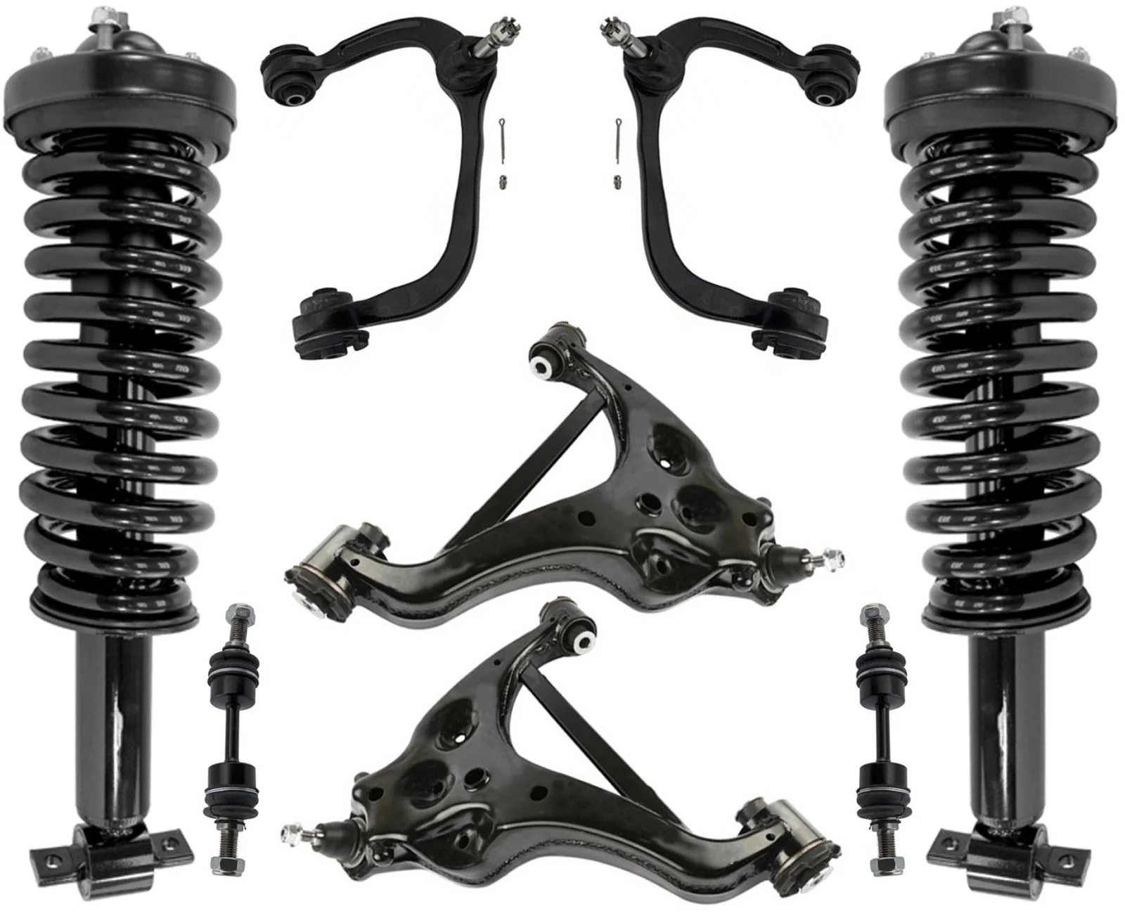 Front Strut Upper & Lower Control Arms & Links For Ford Expedition 2014-2017