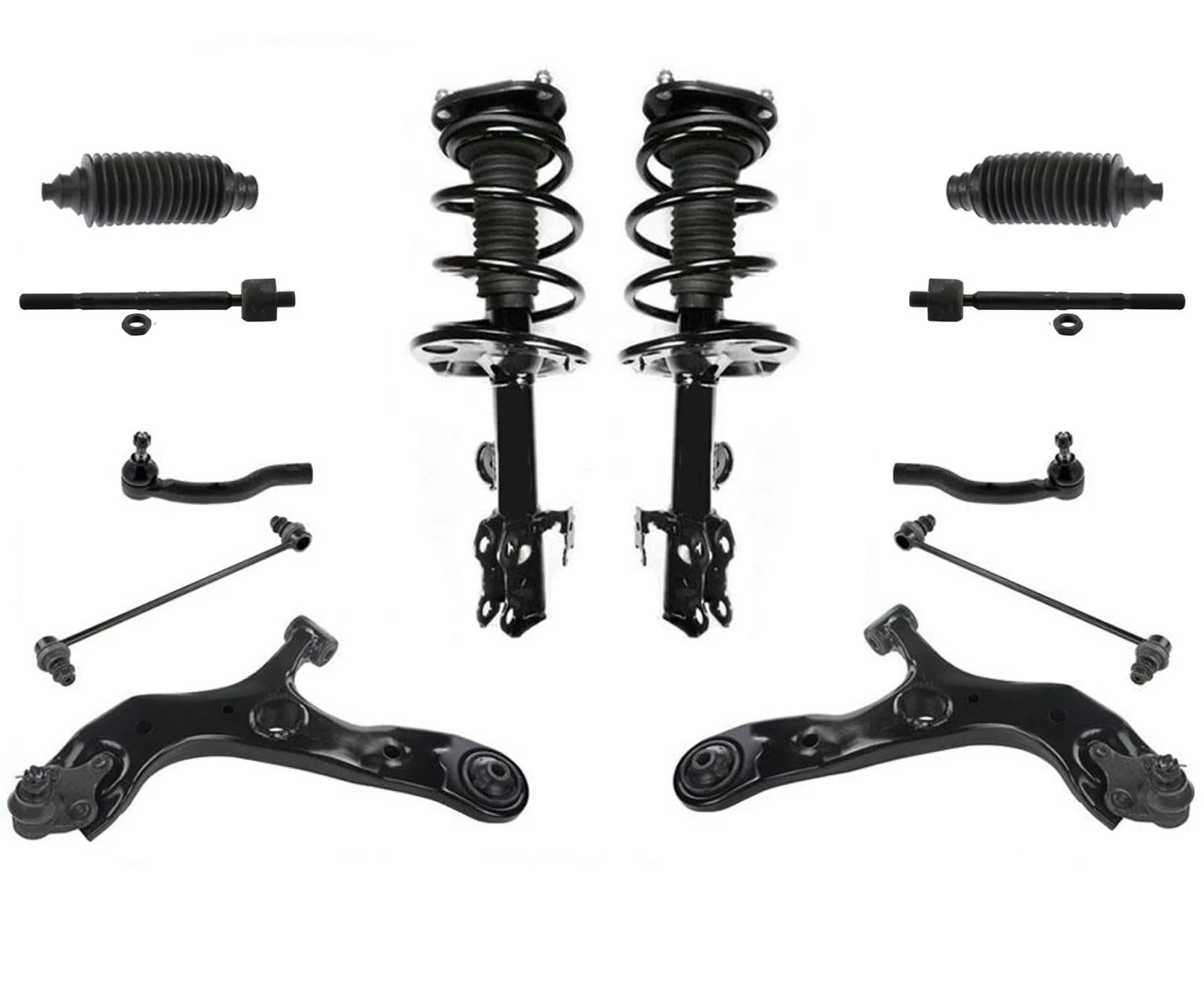 Front Struts & Arms 12 Pcs Chassis Kit for Toyota Rav4 6 Speed Automatic 13-18