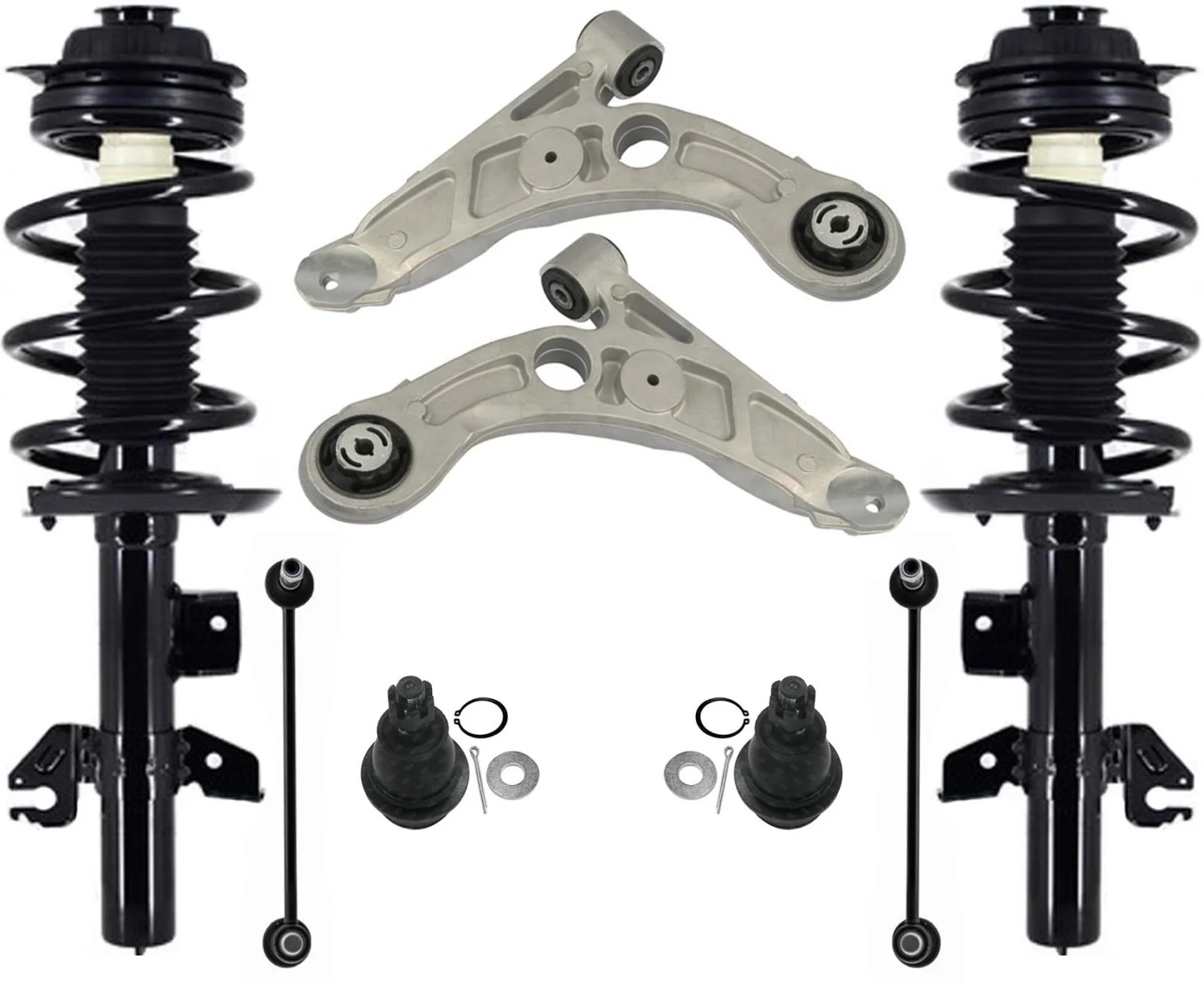 Front Struts Control Arm Ball Joint & Links For Cherokee 19-22 Front Wheel Drive
