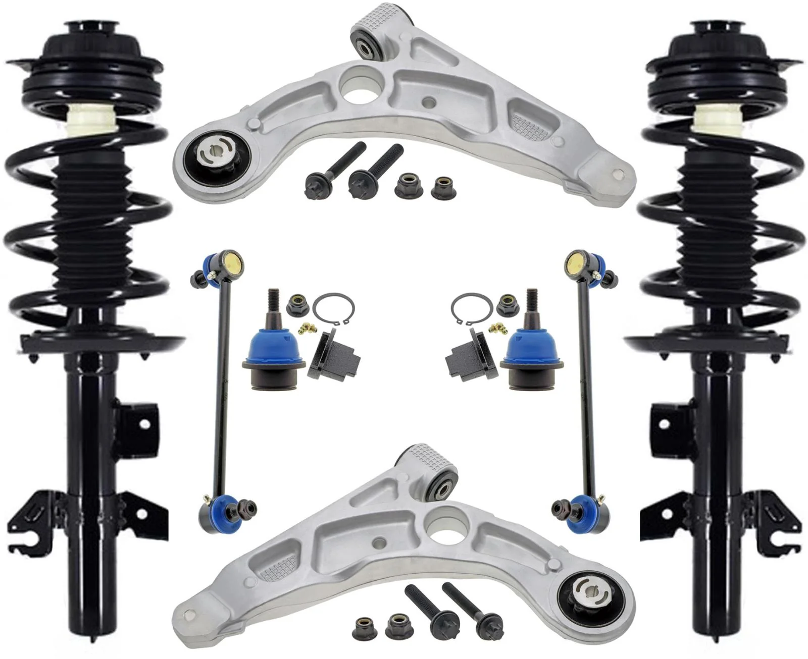 Front Struts Control Arm Ball Joint & Links For Cherokee 19-22 Front Whel Drive