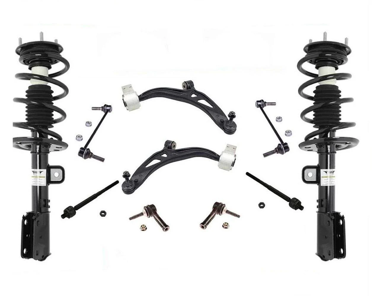 Front Struts Control Arm Tie Rods Links Fits Ford Explorer 11-12 All Wheel Drive