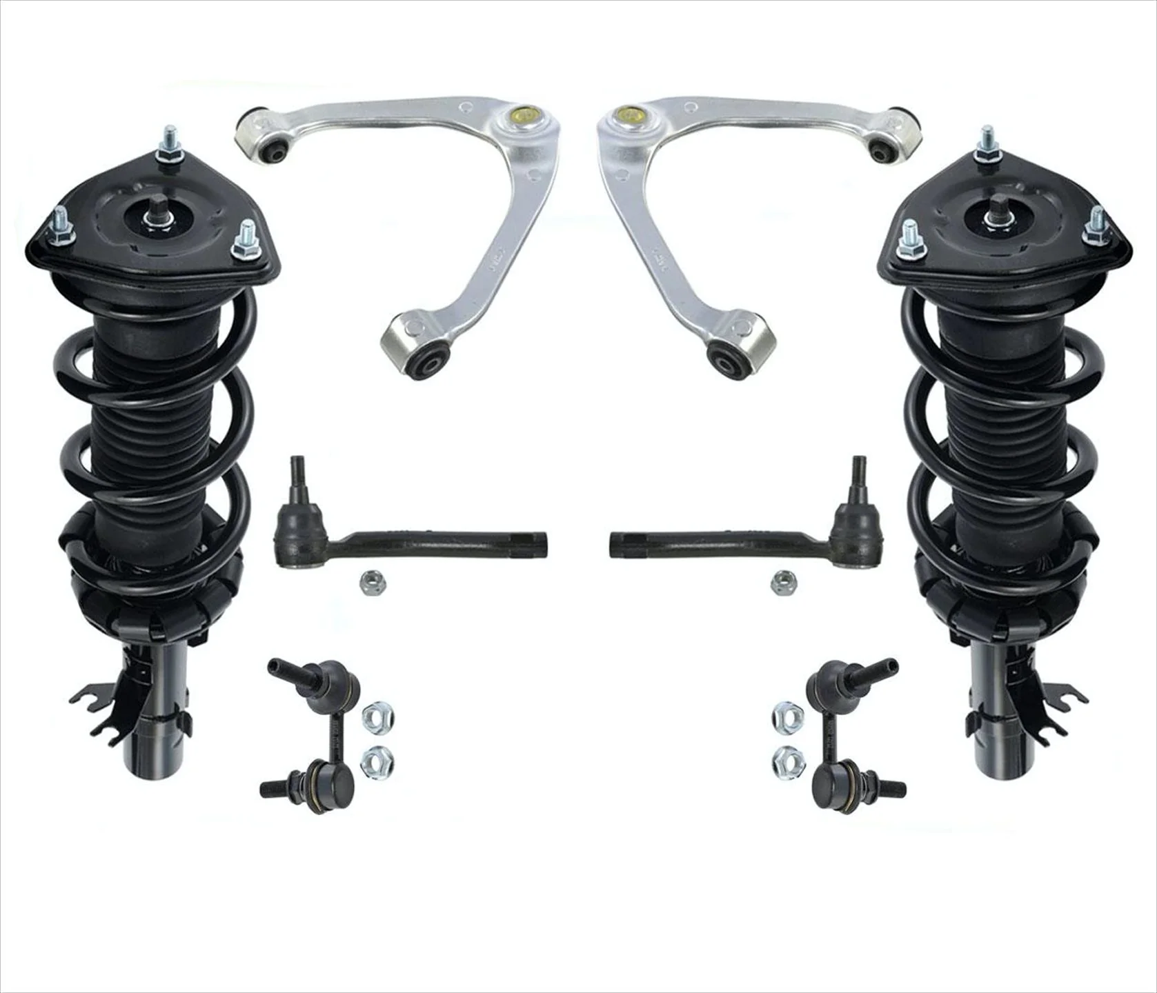 Front Struts Control Arms 8 Pcs For 07-08 G35X 11-12 G25X 4DR All Wheel Drive