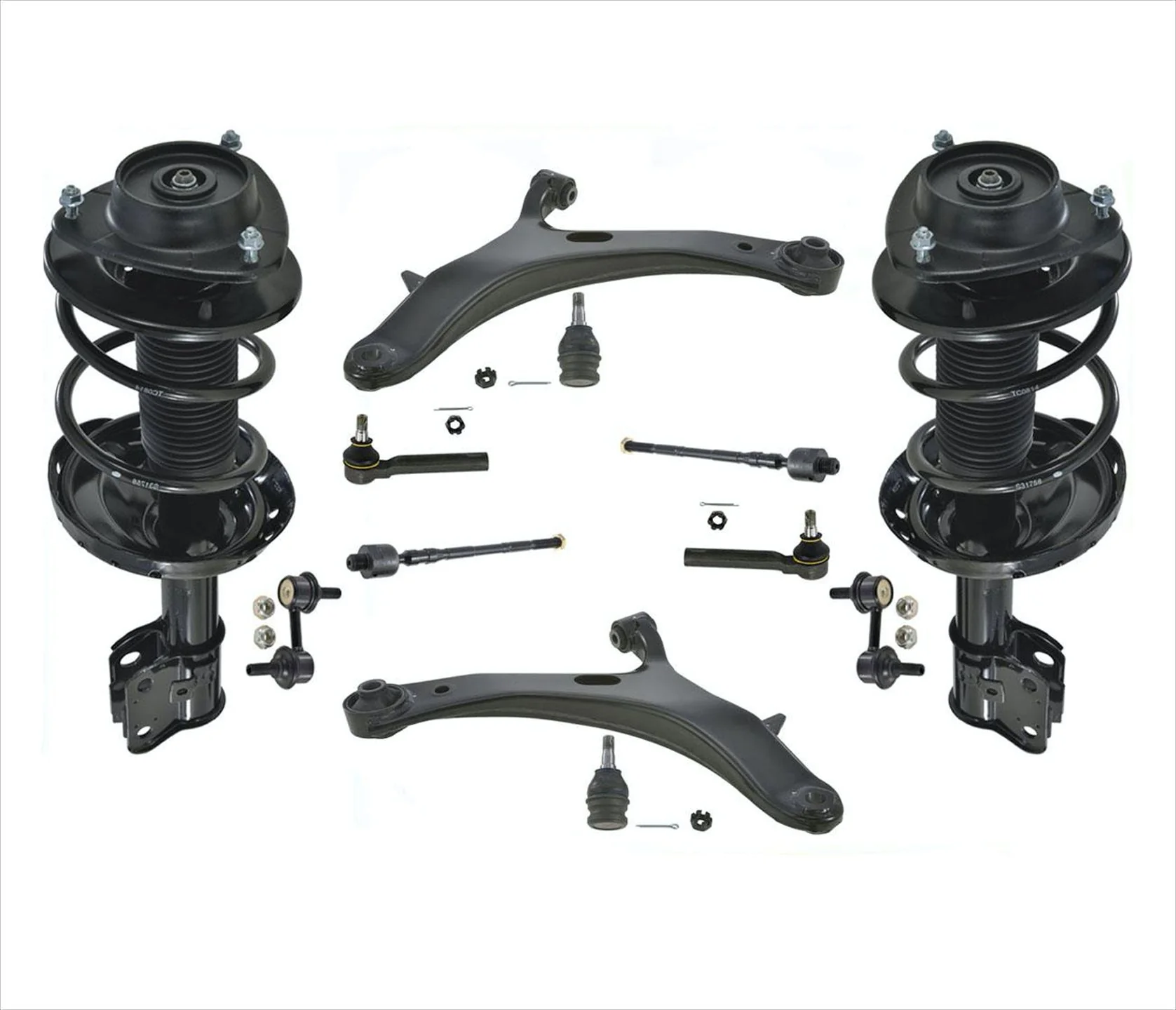 Front Struts Control Arms Ball Joints Links 10Pcs fits for Subaru Legacy 05-09