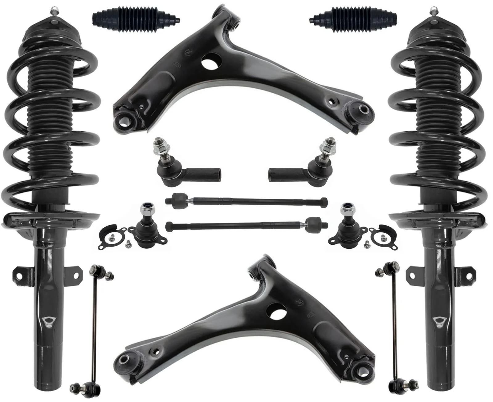 Front Struts Control Arms Ball Joints Tie Rods & Links For Transit 150 15-2019