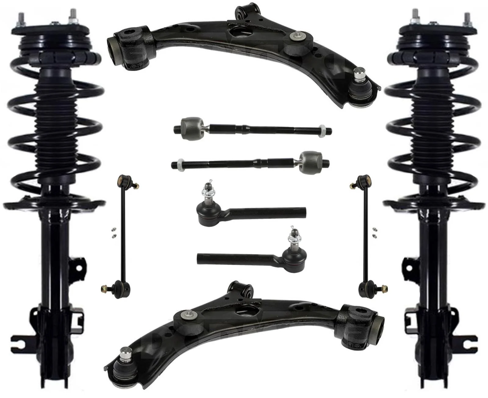 Front Struts Control Arms Inner & Outer Tie Rods & Links For Mazda CX-9 2016-22