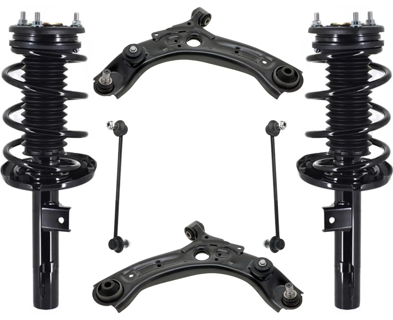 Front Struts Control Arms & Links For Mazda 3 2.5L 2019-2022 Front Wheel Drive
