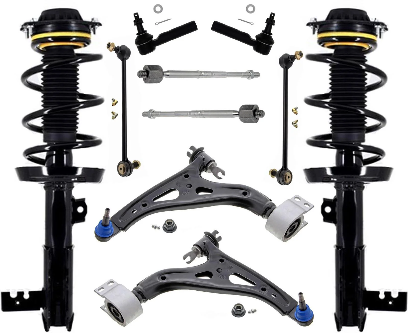 Front Struts Control Arms Links TIe Rods For Equinox 2018-2023 Front Wheel Drive