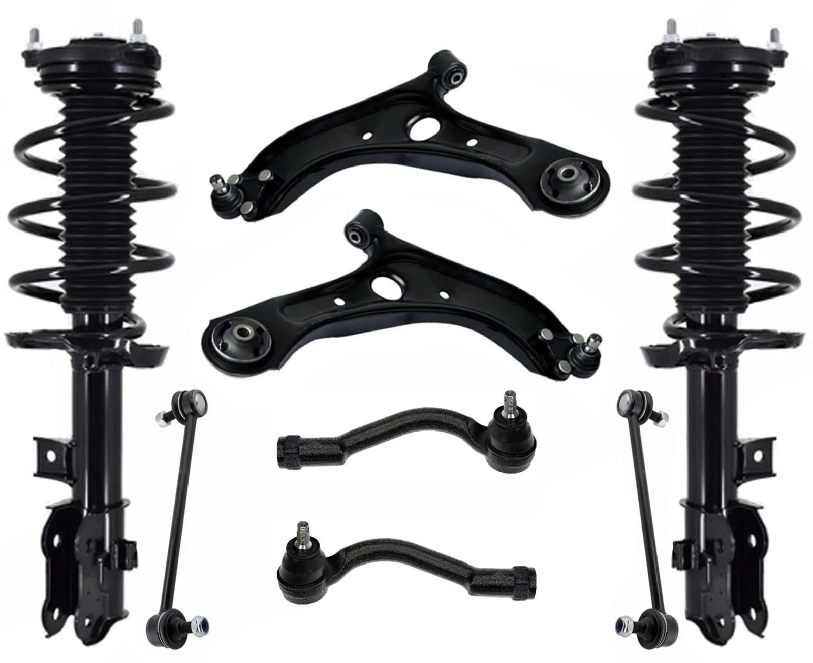 Front Struts Control Arms Outer Tie Rods & Links For 2019-2021 Hyundai Tucson