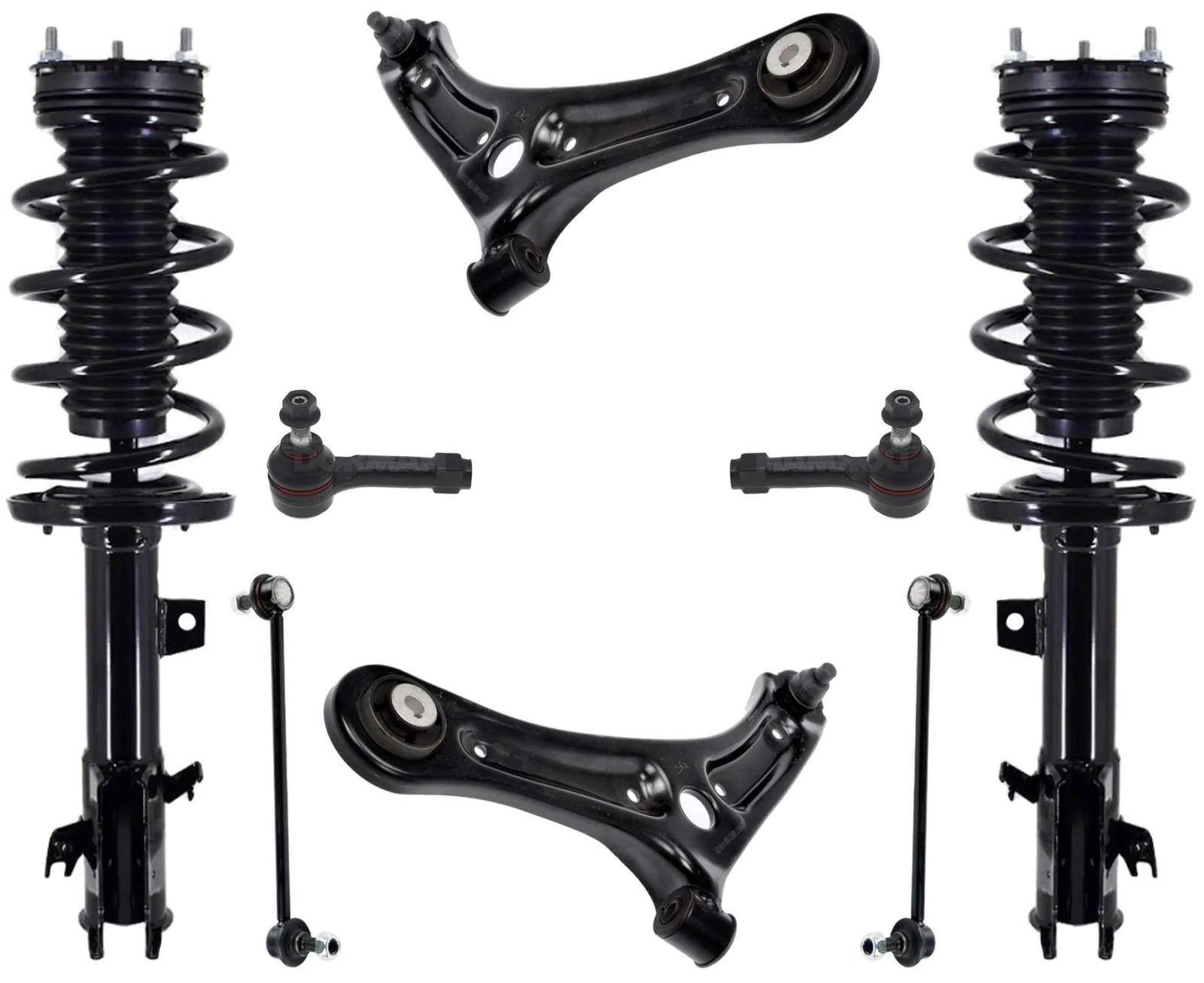 Front Struts Control Arms Tie Rods & Links For Ford Ecosport 2.0L 2018-2021