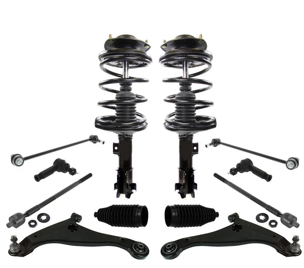 Front Struts Control Arms Tie Rods Links For Mitsubishi Galant 2.4L 2004-2011