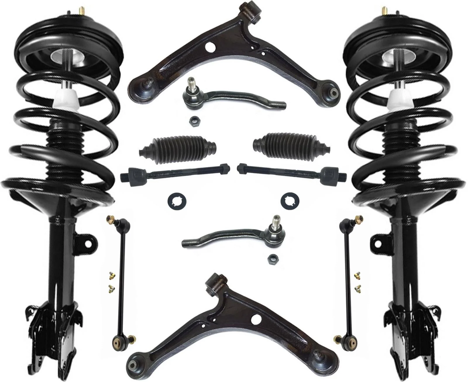 Front Struts Control Arms Tie Rods & Links For Pilot 06-2008 Front Wheel Drive
