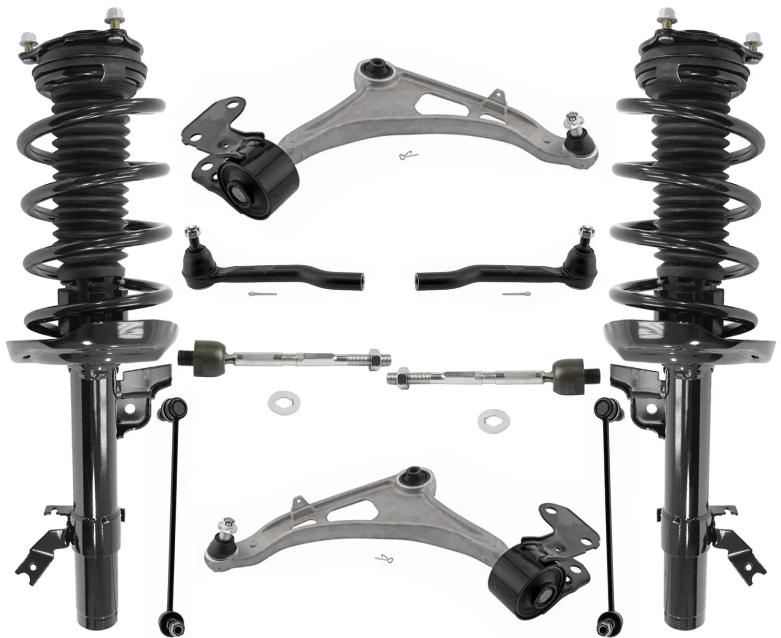 Front Struts Control Arms Tie Rods & Links For Ridgeline 17-21 Frnt Wheel Drive