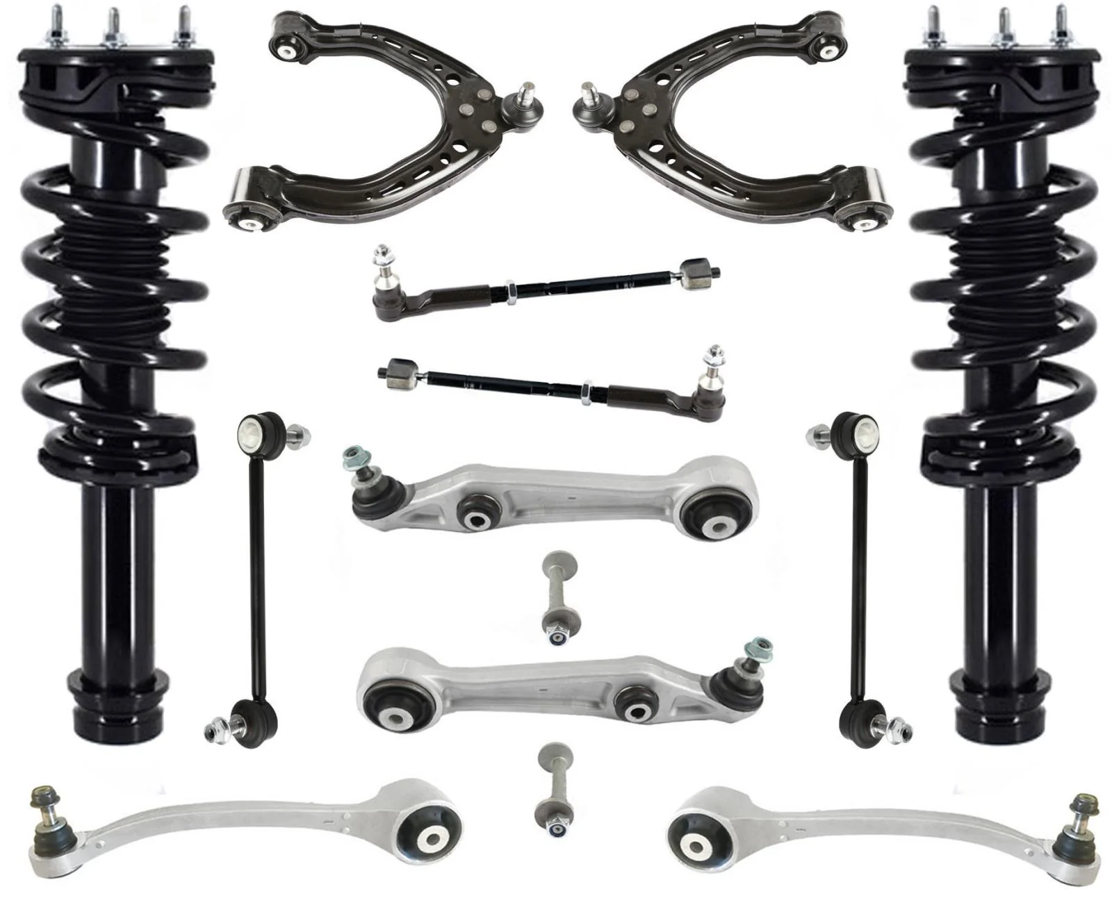 Front Struts Control Arms Tie Rods & Links For Tesla S 2014-19 All Wheel Drive