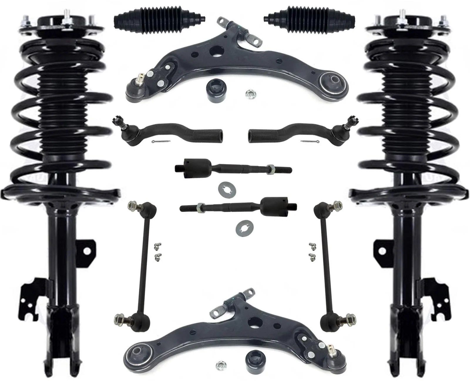 Front Struts Control Arms Tie Rods & Links For Toyota Camry 3.5L SE 2007-2011