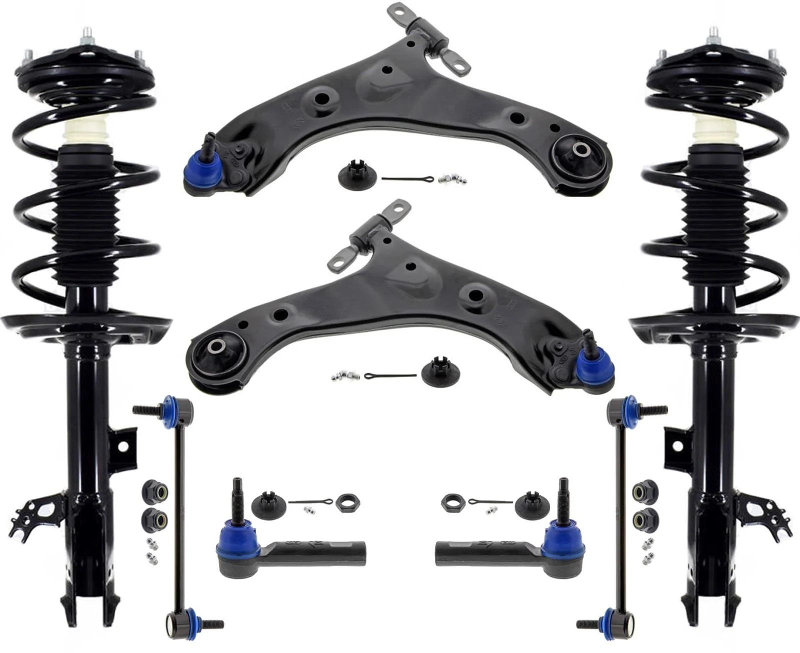 Front Struts Control Arms Tie Rods & Links For Toyota Highlander 2020-2022 AWD