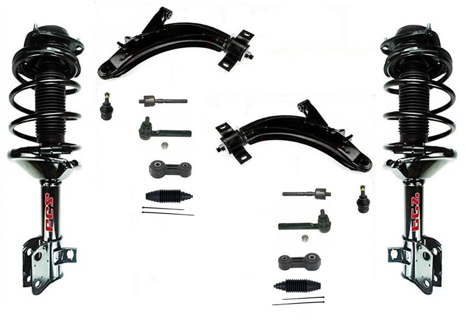 Coil Spring Struts Lower Control Arm Ball Joints For Subaru Forester 1998-2002