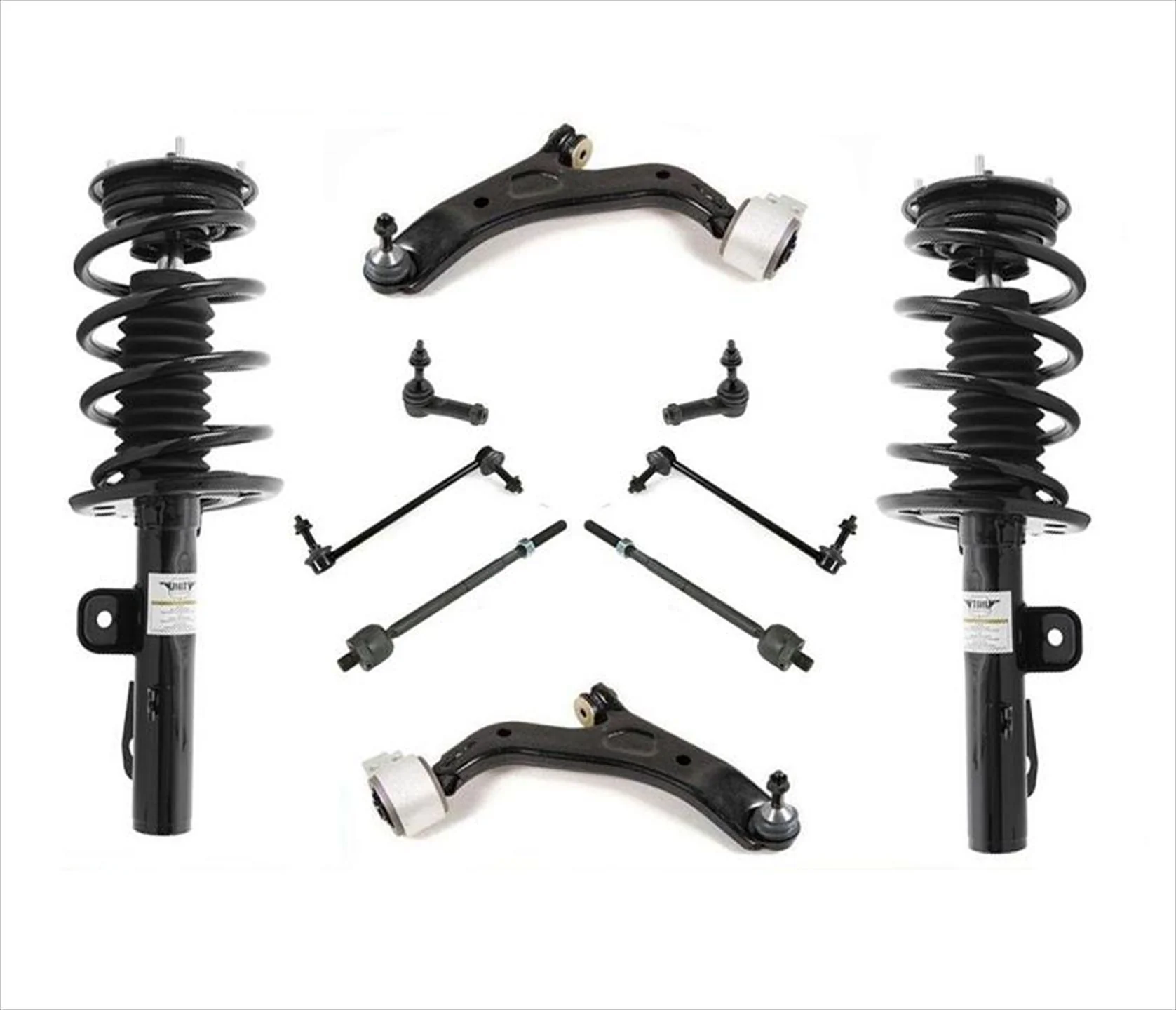 Front Struts Lower Control Arms 10 Pcs Kit For Ford Flex 10-12 Non Turbo Models