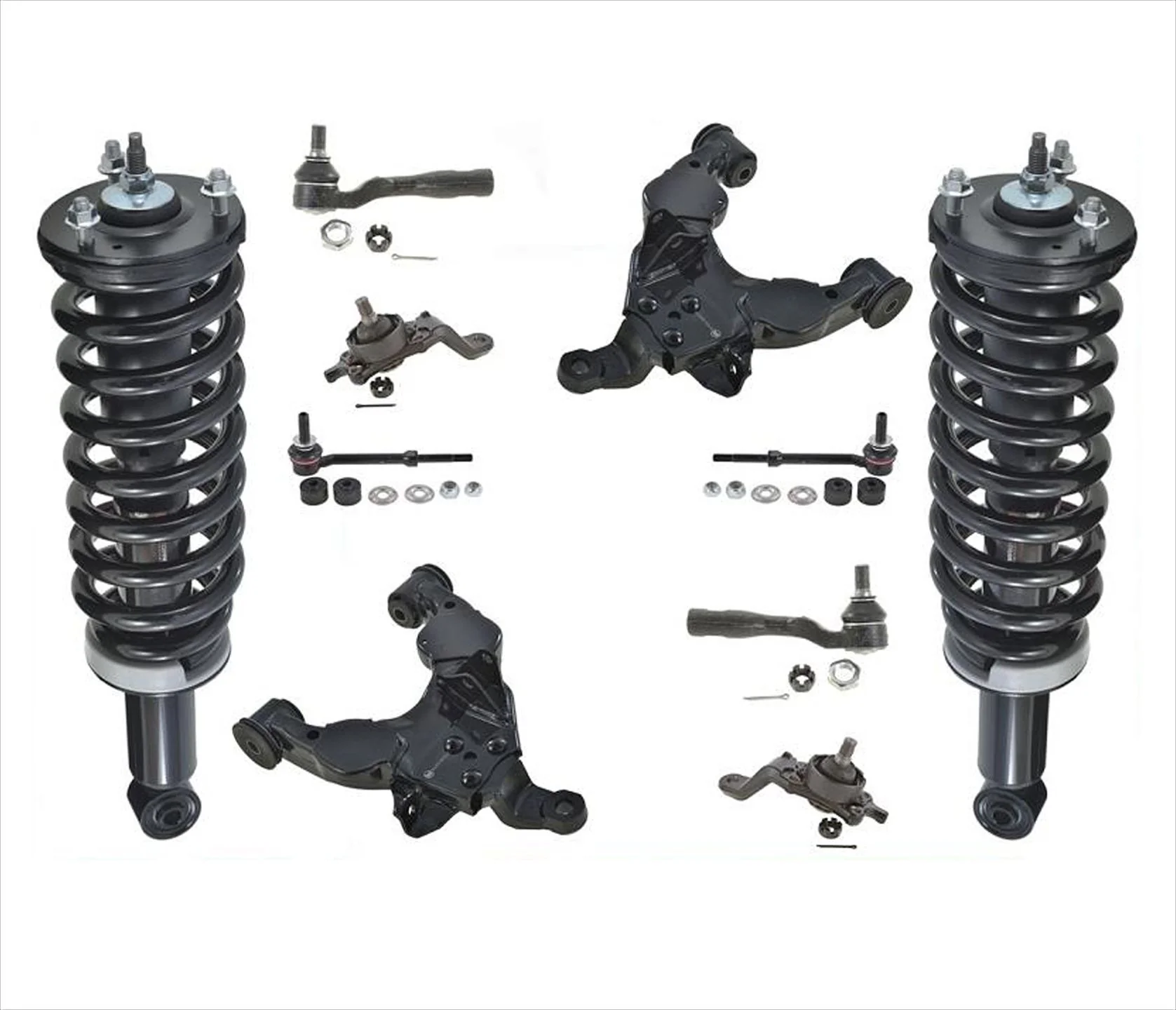 Front Struts Lower Control Arms Ball Joints Tie Rods & Links For Sequoia 04-07