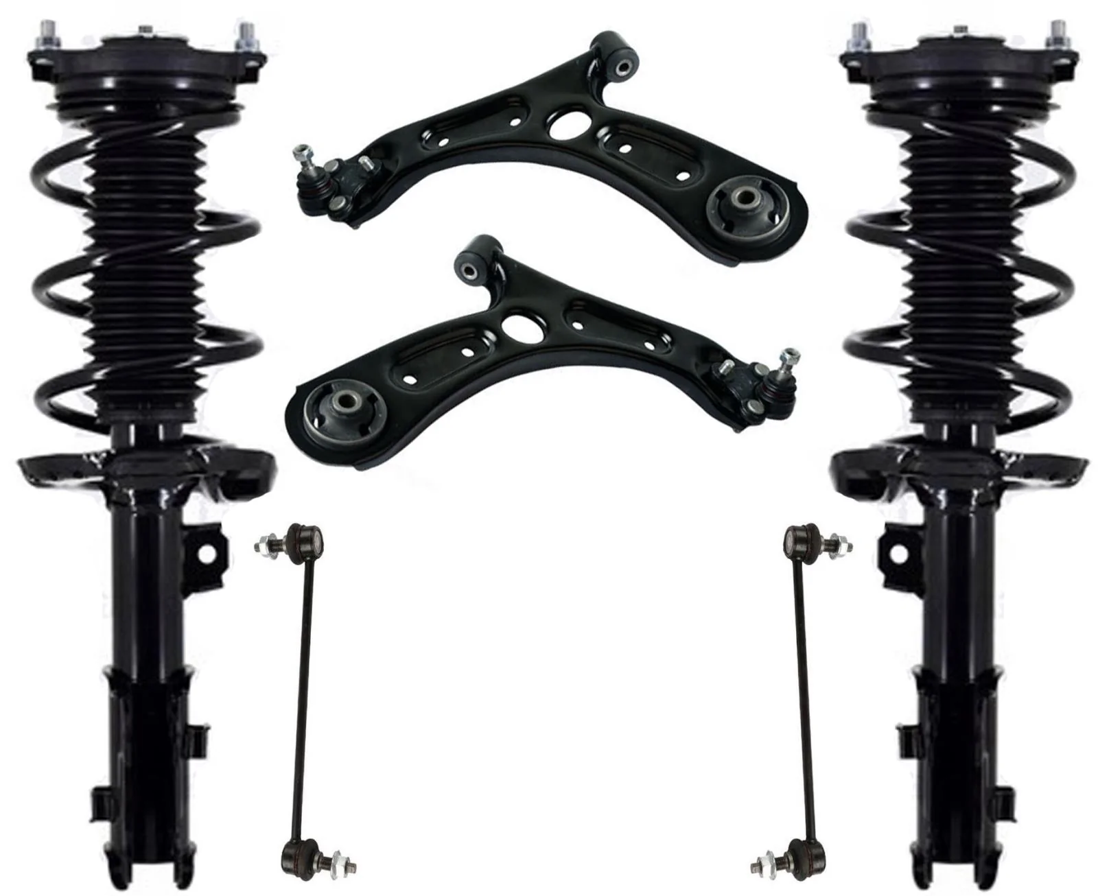 Front Struts Lower Control Arms & Sway Bar Links For Kia Forte 2.0L 2019-2021