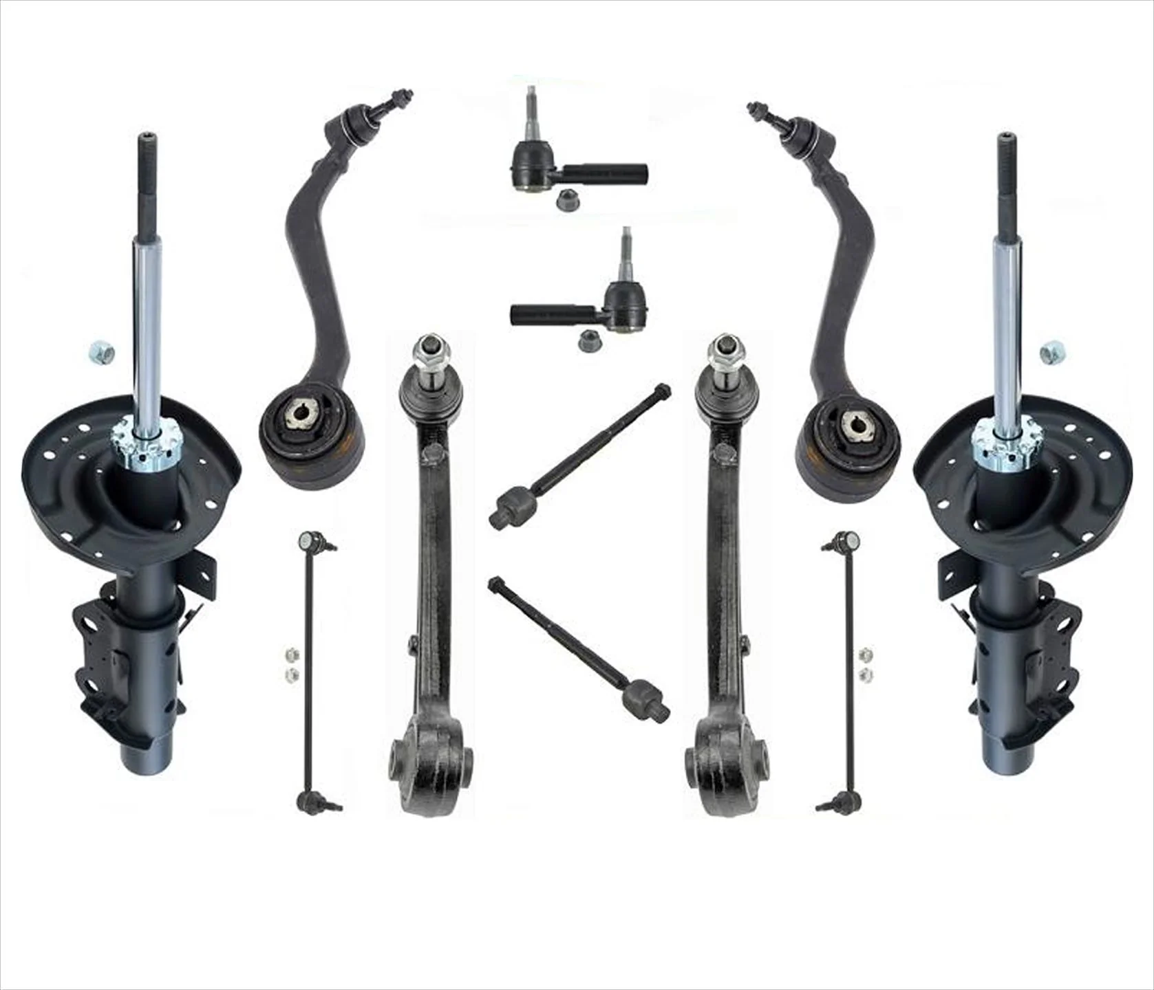 Front Struts Lower Control Arms Tie Rods and Links For 10-15 Chevrolet Camaro
