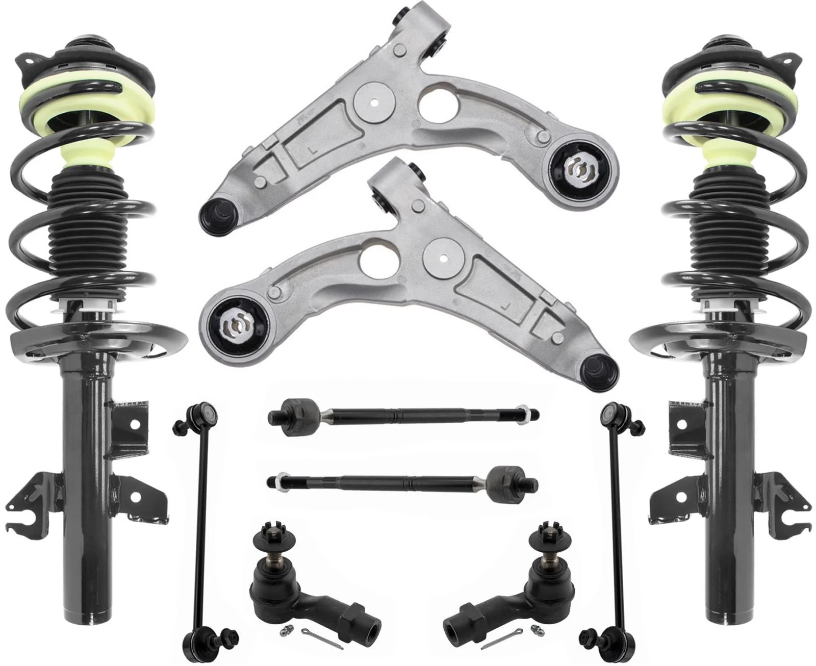 Front Struts Lower Control Arms Tie Rods & Links For 200 Frnt Wheel Drive 15-17